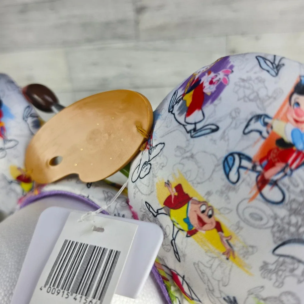Disney Parks Artist Series Minnie Mouse Ear Headband Palette Paintbrush NWT
